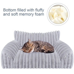 Wn's Day matelas en fausse fourrure lapin, toucher luxueux pour chat