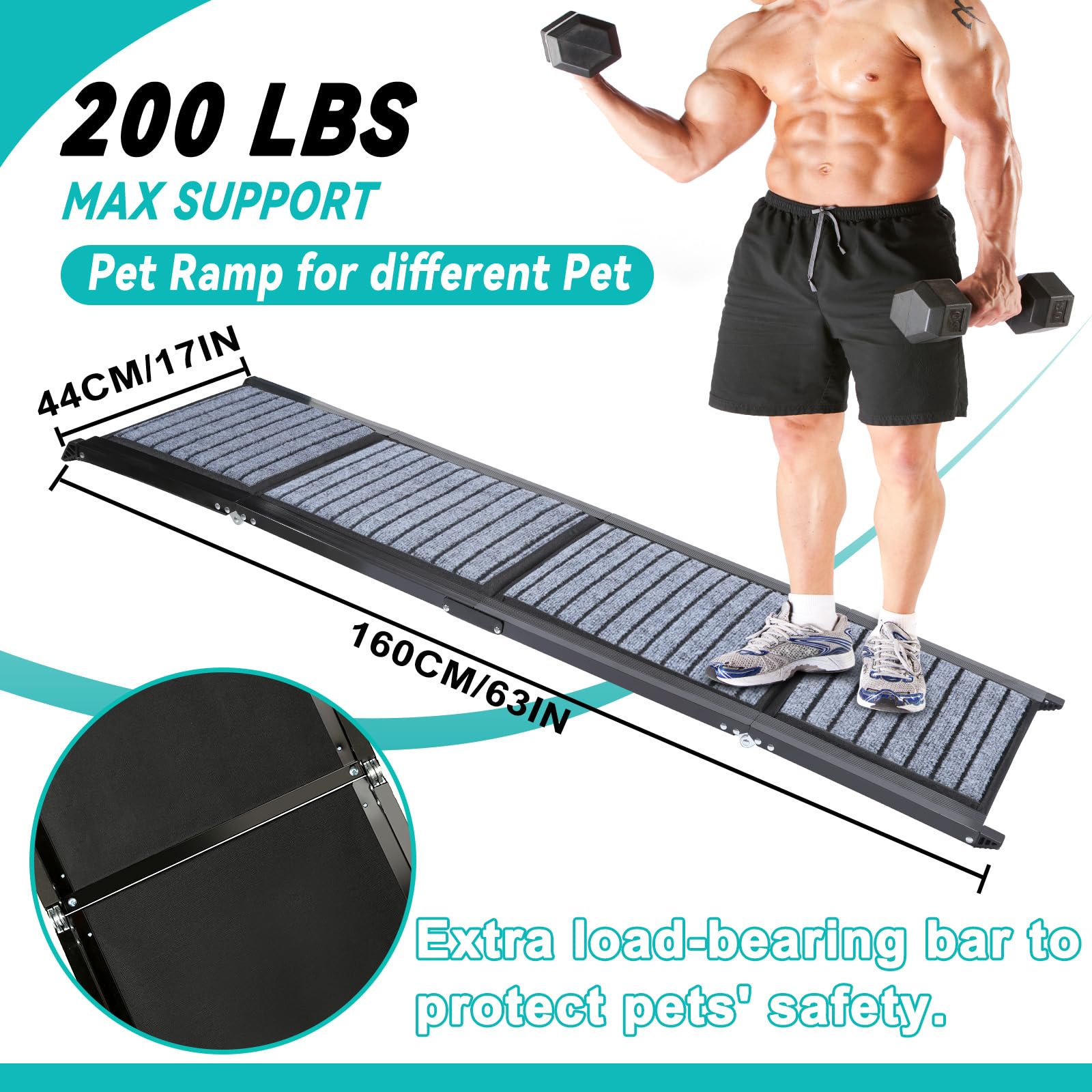 Wn's Day rampe avec tapis antidérapant pour traction sûre
