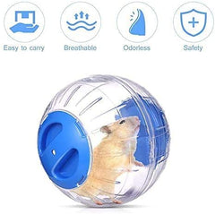 Ballon d'exercice bleu WNZQK pour hamster, ventilation efficace pendant les sessions.