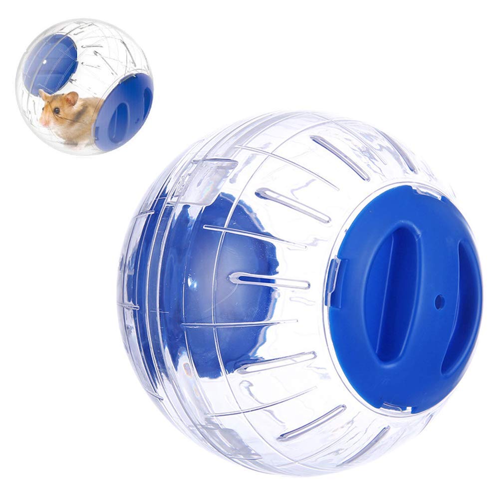 Ballon bleu WNZQK pour hamster, design silencieux favorisant une promenade en douceur.
