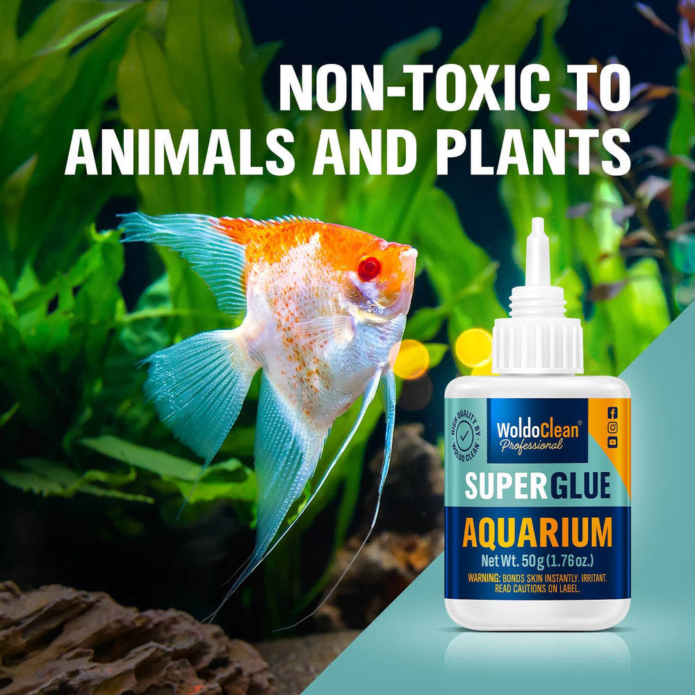 WoldoClean Colle Aquarium 50 g, fixation d’équipements dans l’aquarium.