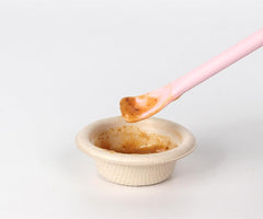 CUILLON en silicone alimentaire rose WOLEDOE, douceur et sécurité