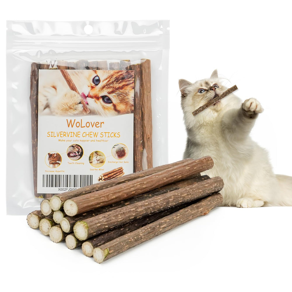 WoLover Matatabi chat: bâtonnets pour dents, stimulation naturelle et propreté buccale.