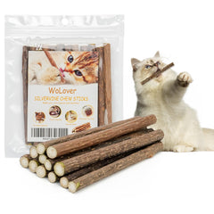 WoLover Matatabi chat: bâtonnets pour dents, stimulation naturelle et propreté buccale.
