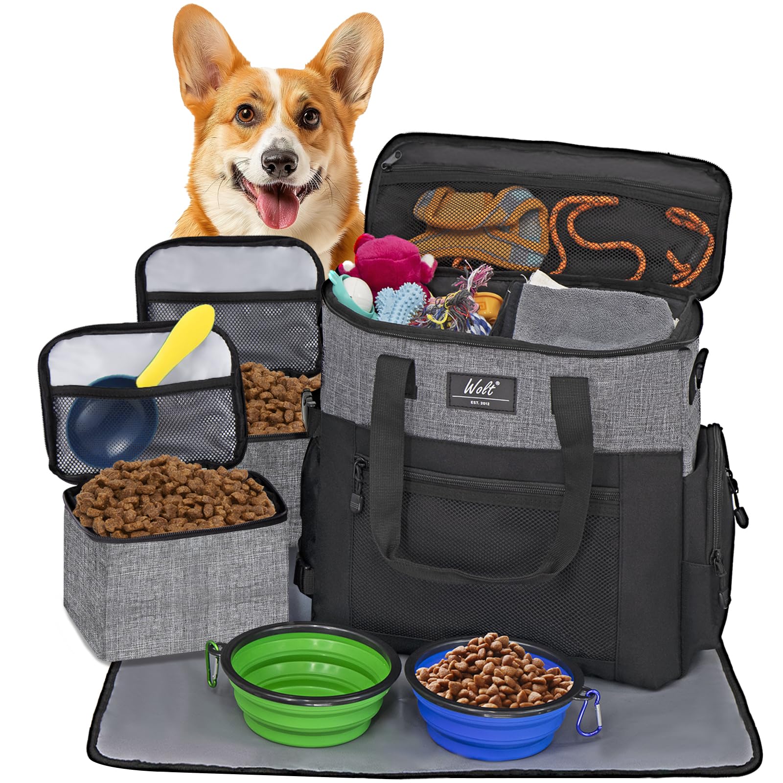 WOLT sac voyage chien: ensemble pratique et organisé.