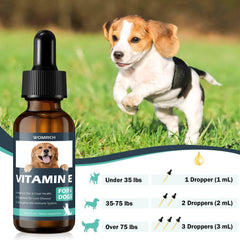 Ajout facile aux repas avec WOMRICH Vitamine E pour chien
