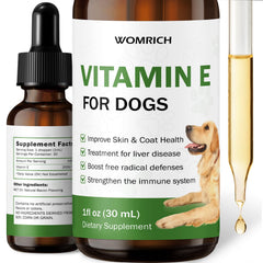 WOMRICH Vitamine E pour chien: flacon-gouttes, administration facile.