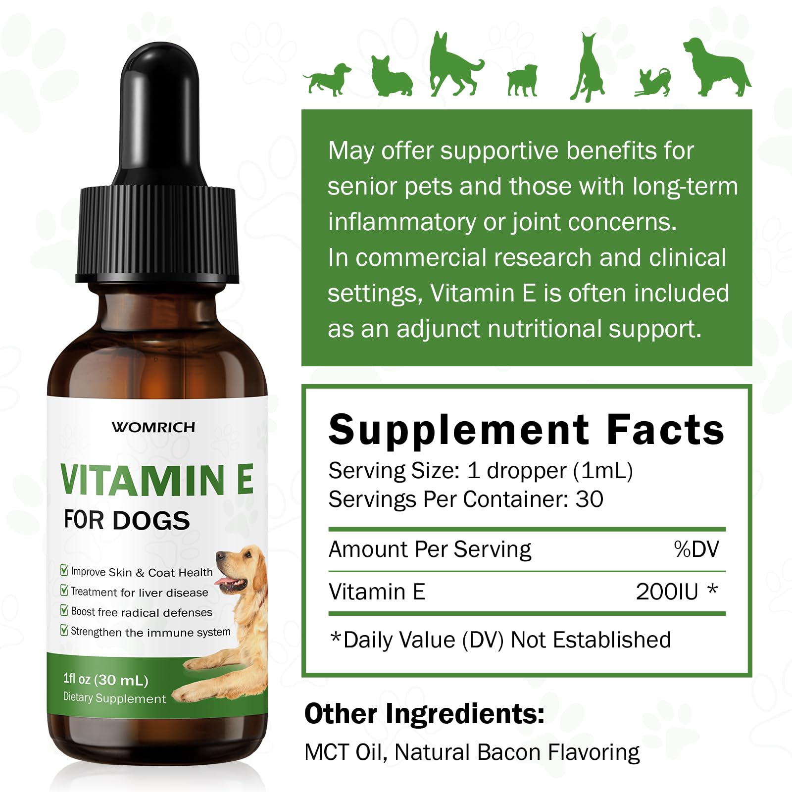 Peau hydratée et confort amélioré avec WOMRICH Vitamin E.