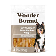 Wonder Bound batons poulet enrobés beurre cacahuète, expérience de mastication longue durée