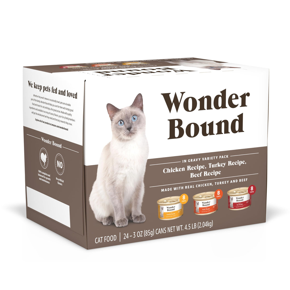 Wonder Bound chat boîte en sauce dinde, option appétissante pour le repas quotidien.