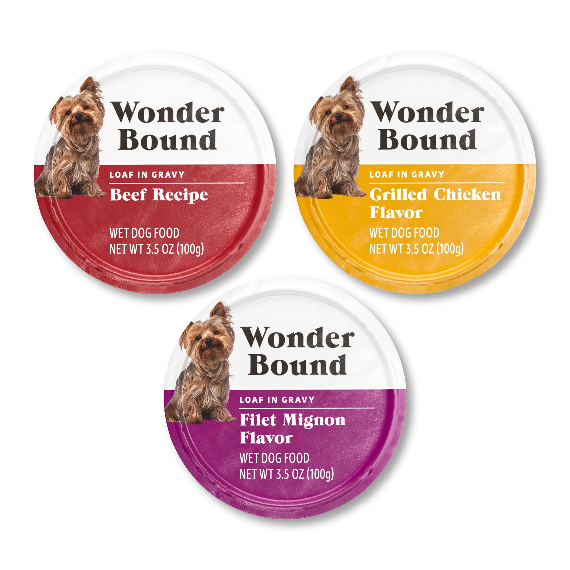 Wonder Bound petit chien poulet grillé terrine en sauce, saveur alléchante et facile à savourer