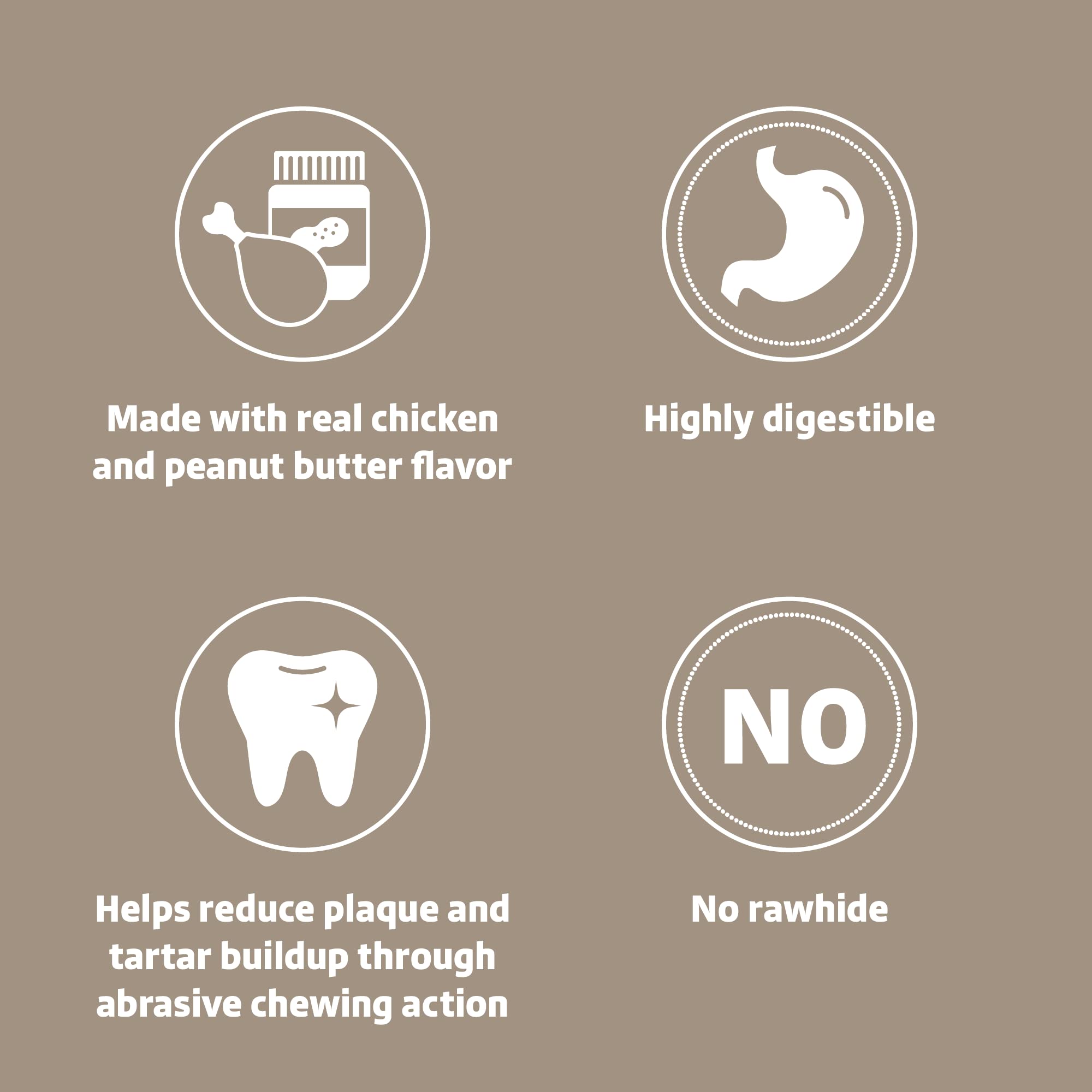 Texture soyeuse des batons poulet enrobe beurre cacahuète prête à mâcher