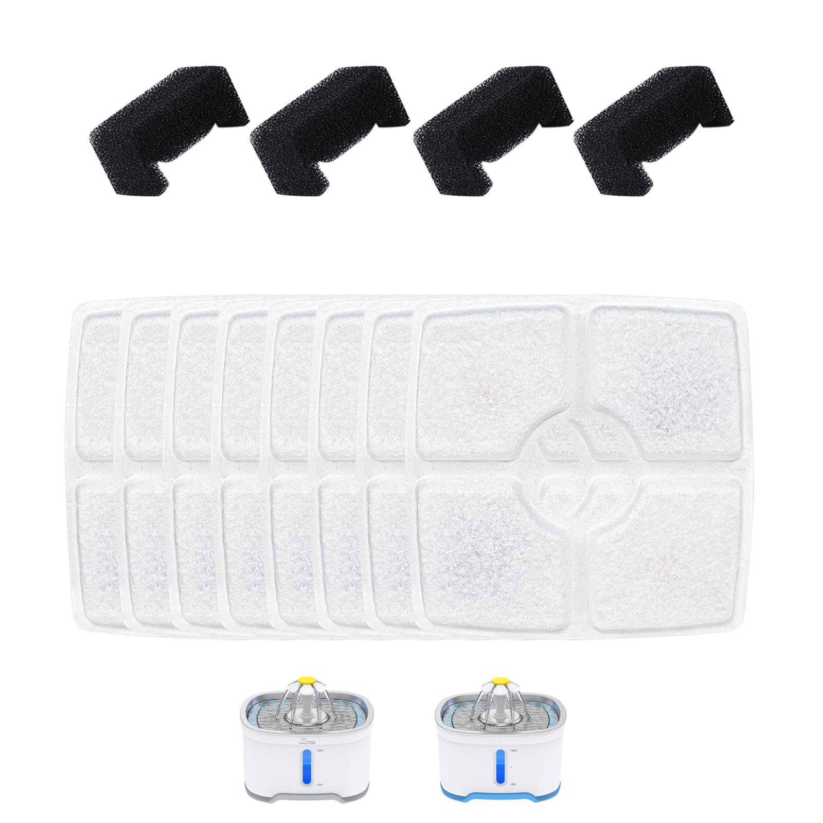 Filtre Wonder Creature pour fontaine chat Cubic, filtration améliorant la clarté de l'eau.