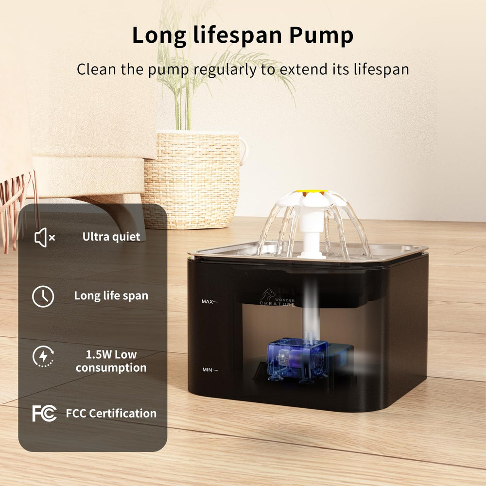 Filtration en deux étapes assurant une eau propre et fraîche.
