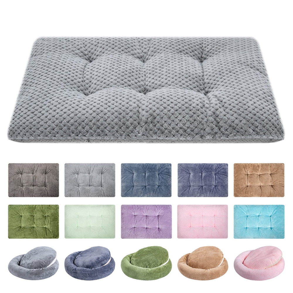 WONDER MIRACLE lit peluche rectangulaire 15x23 gris, confort optimal pour chien et chat.