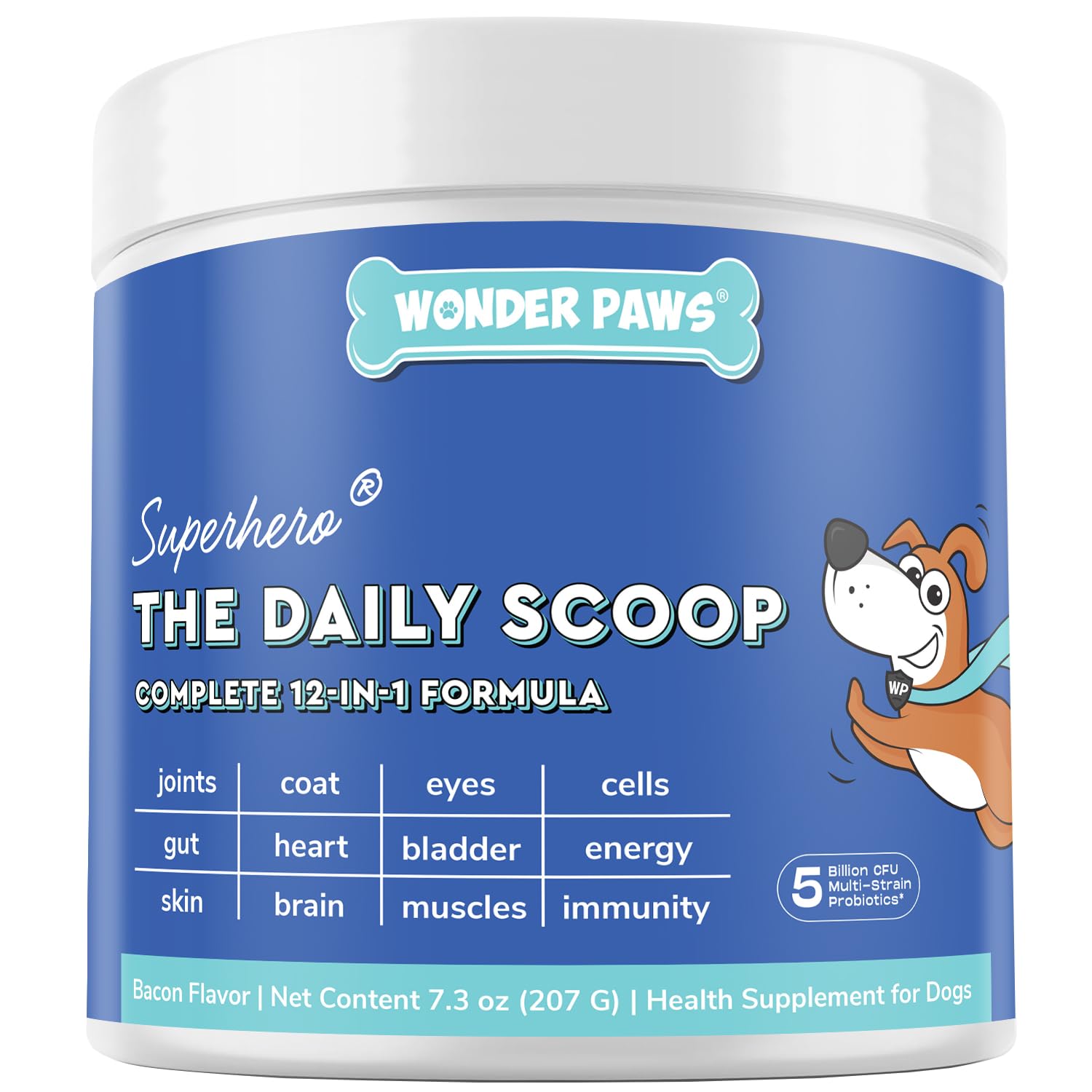Saveur bacon de Wonder Paws Daily Scoop, goût apprécié au repas