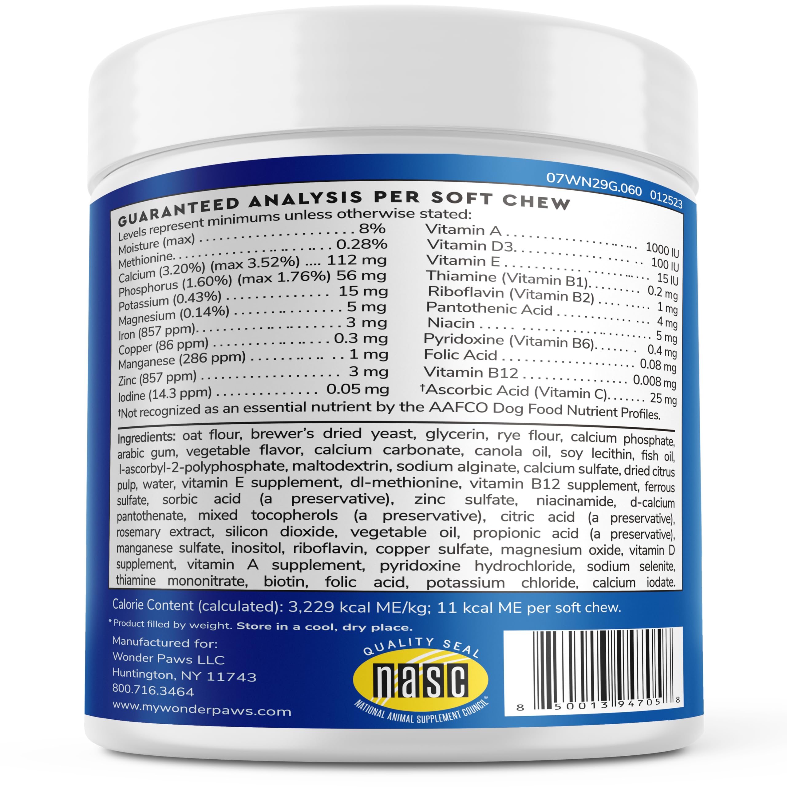 Wonder Paws bouchées chien 21 en 1: formule complète pour la santé.