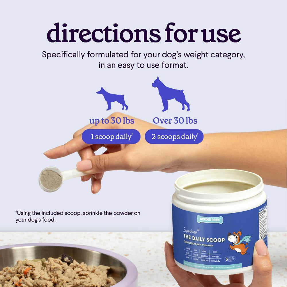 Cœur et taurine : ajout équilibré dans Wonder Paws Daily Scoop