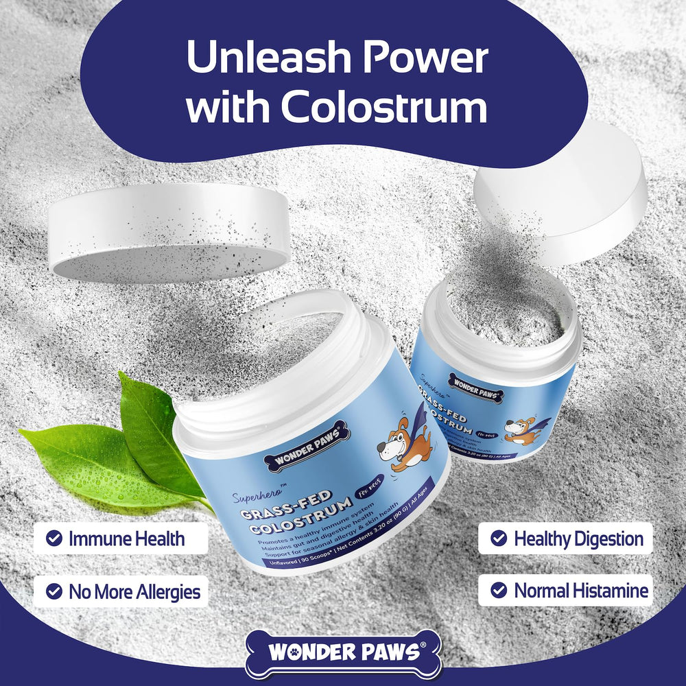 Wonder Paws colostrum soin du pelage, brillance et douceur.