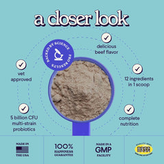 Digestion équilibrée grâce aux probiotiques inclus dans Wonder Paws Daily Scoop