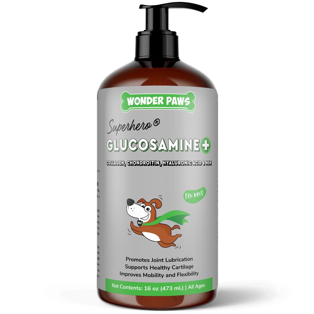 Flacon Wonder Paws glucosamine pour chien, soutien articulations et mobilité.