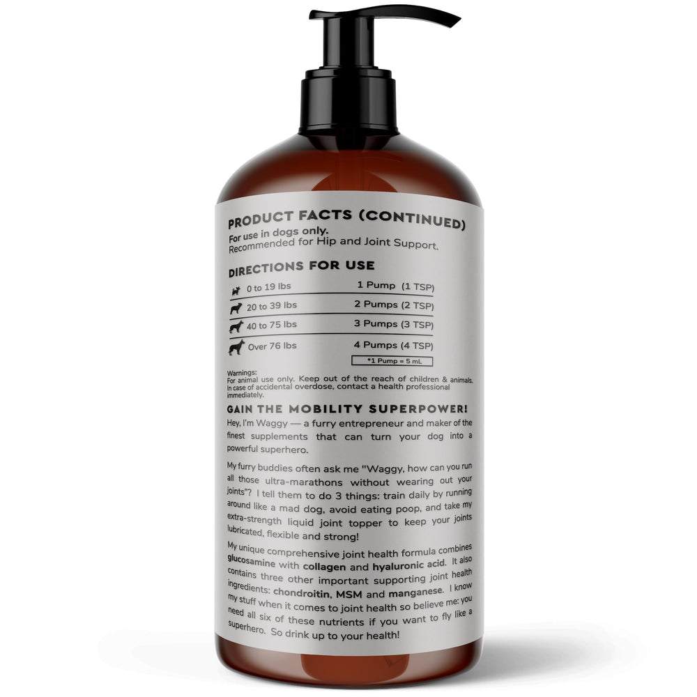 Promenade active avec chien grâce à Wonder Paws glucosamine liquide.
