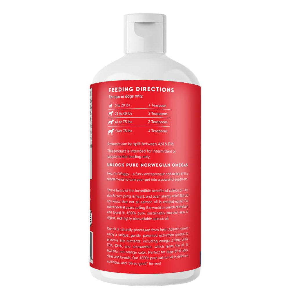 Wonder Paws huile saumon pour chien – NASC certifié et production sûre.