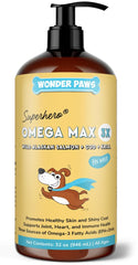 Wonder Paws Omega Max 3x flacon pompe, dosage facile pour chien