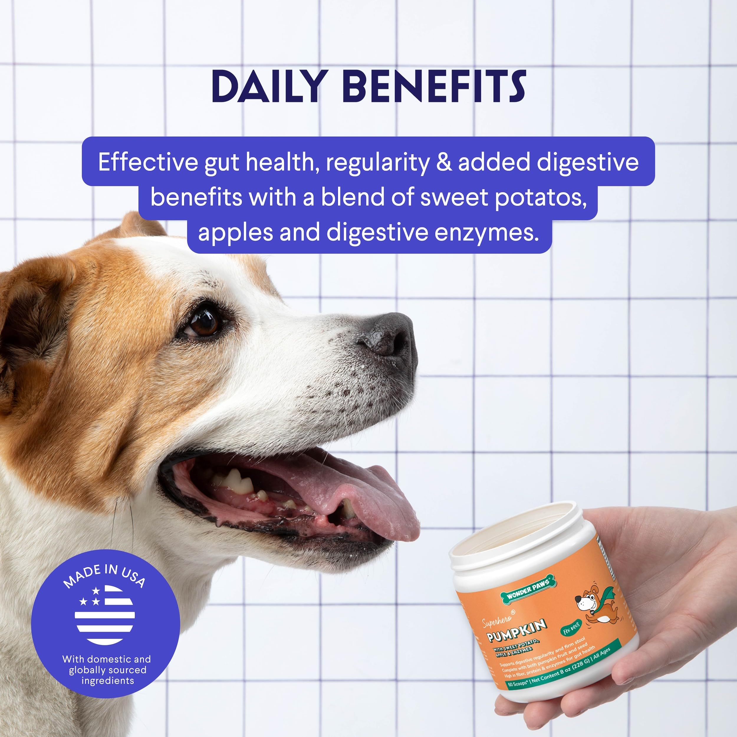 Wonder Paws patate douce potiron bio chien purée: prête en un instant pour repas appétent.