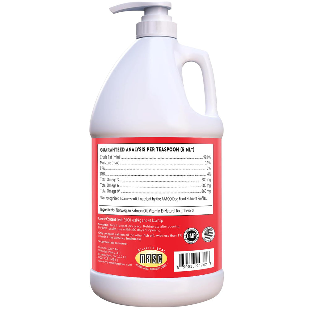 Pompe pratique pour l'huile saumon Wonder Paws chien.