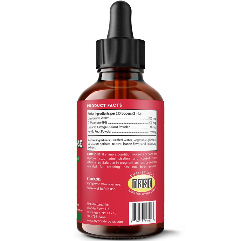 Wonder Paws gouttes 60 ml faciles à mélanger au repas quotidien.