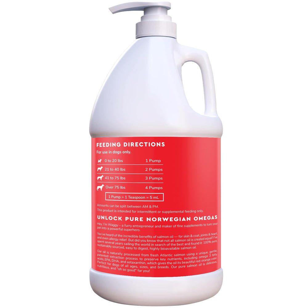 Utilisation facile au quotidien de l'huile saumon Wonder Paws pour chien.