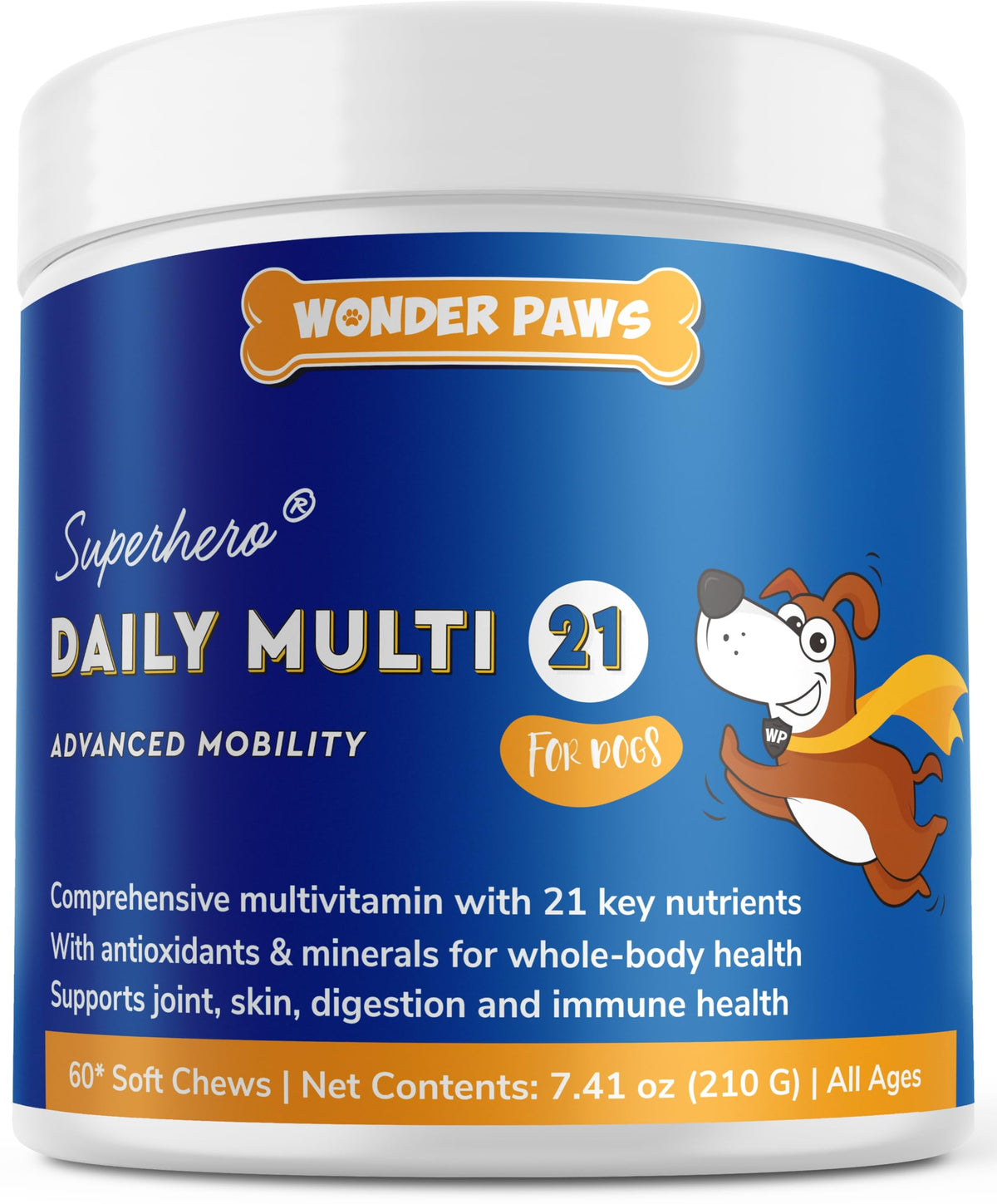 Wonder Paws bouchées chien quotidien: soutien quotidien pour vitalité et bien-être.