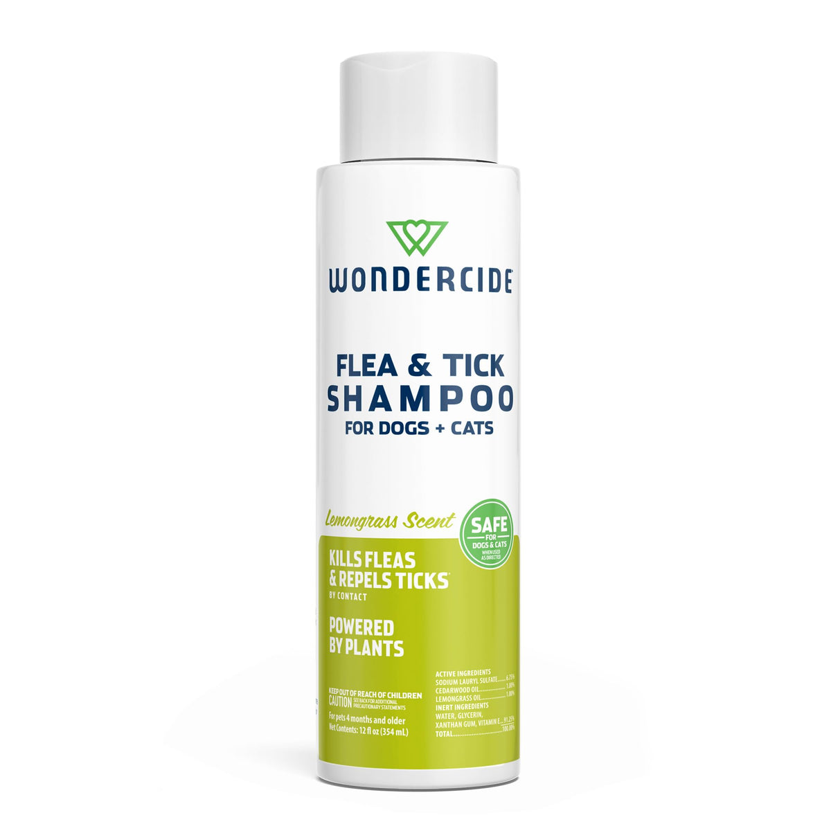 Wondercide Shampoing Puces et Tiques, bouteille, agit contre les parasites par contact