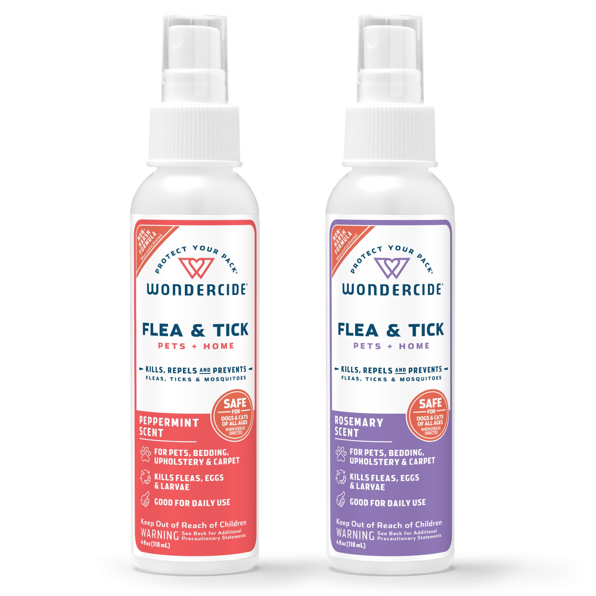 Wondercide flacon pulvérisateur, solution naturelle pour repousser puces et moustiques chez les animaux.