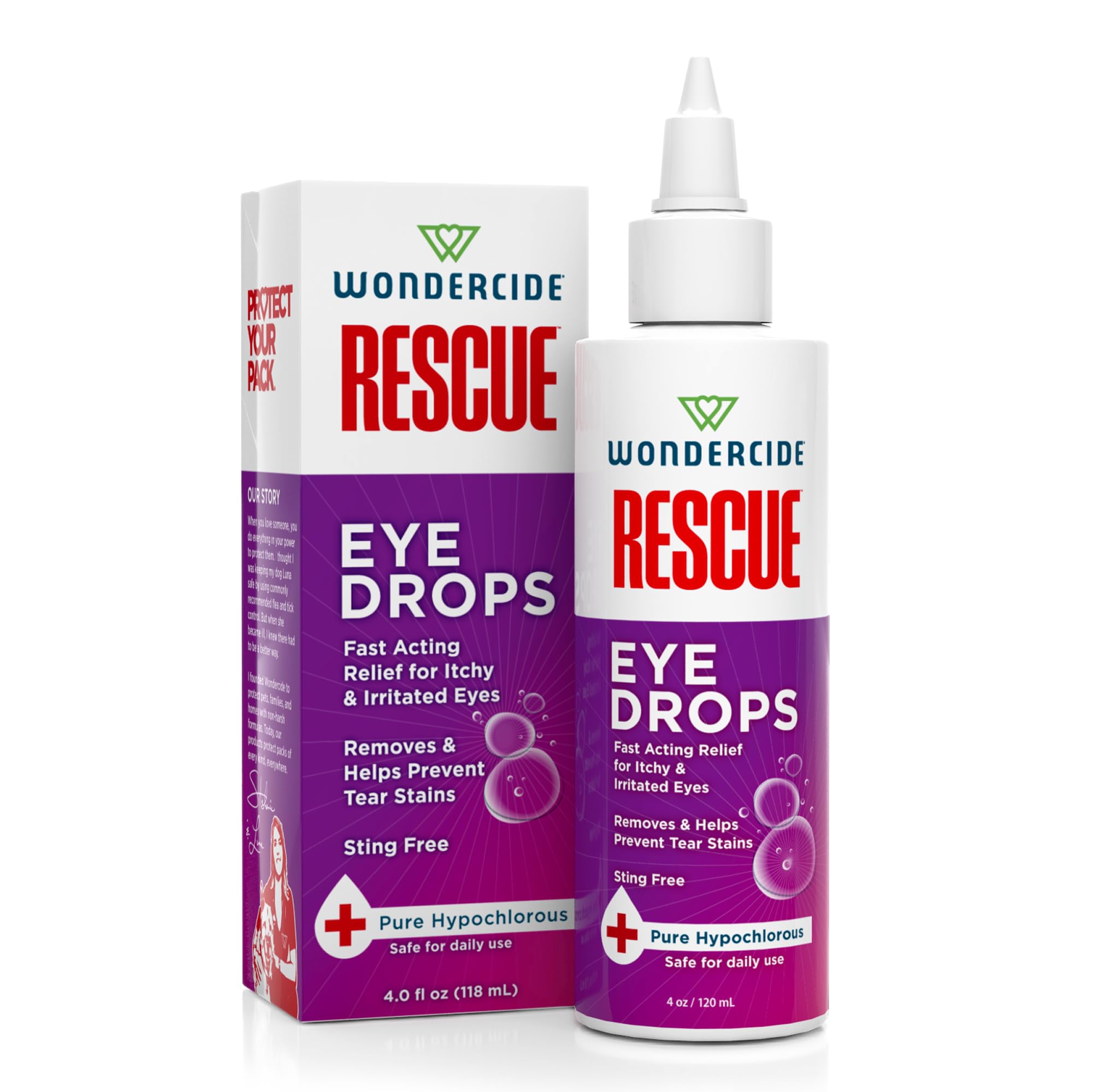Wondercide Rescue: bouteille-gouttes-yeux-animaux, soulagement possible des irritations.