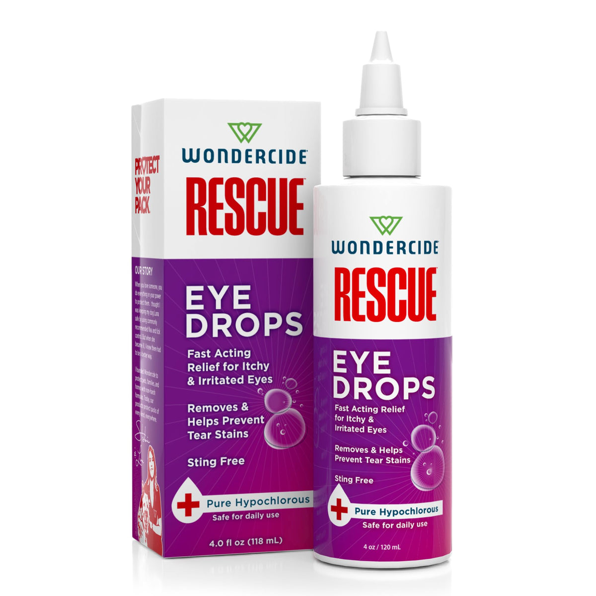 Wondercide Rescue: bouteille-gouttes-yeux-animaux, soulagement possible des irritations.