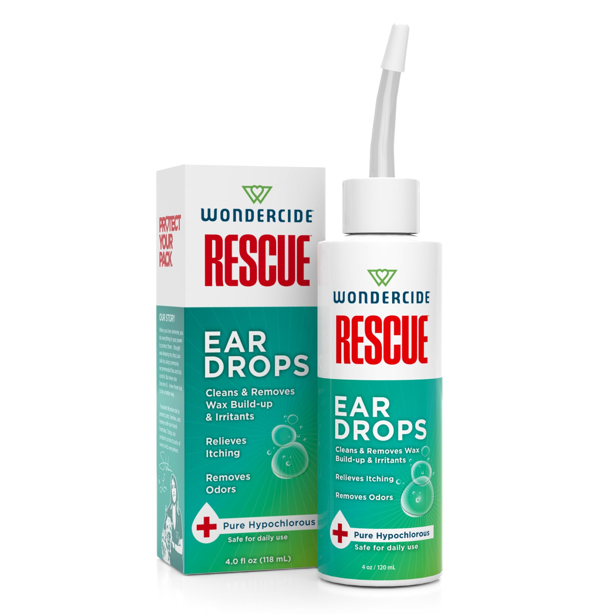 Wondercide Rescue: bouteille de gouttes pour oreilles, nettoie et apaise les irritations.