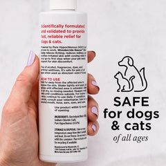 Zone peau irritée prête à être traitée avec Wondercide Rescue.