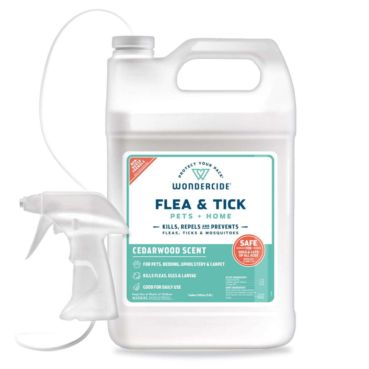 Wondercide spray anti-puces et moustiques pour chiens et chats, usage pratique.