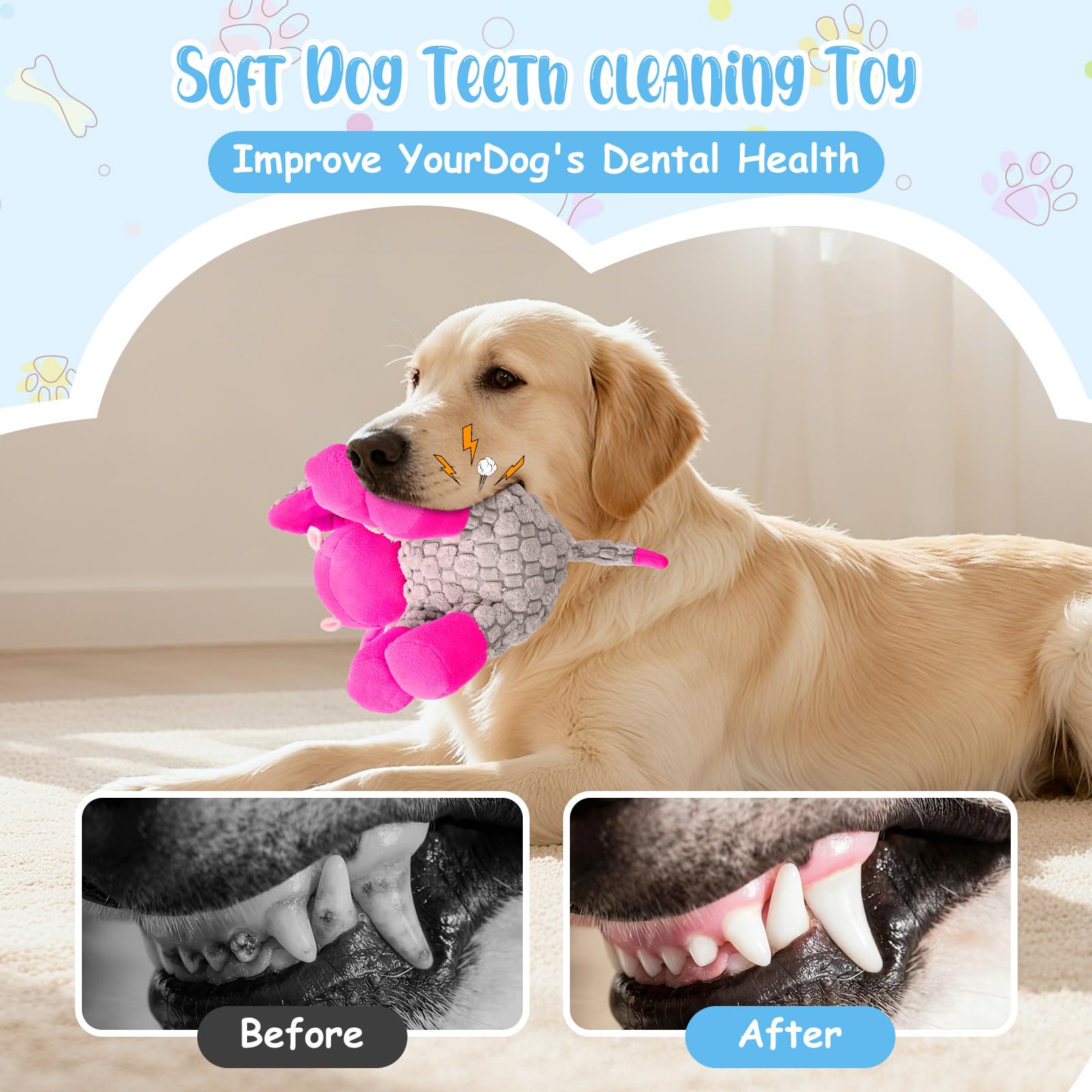 Wonfly peluche âne coton sûr, durable et résistante à la morsure