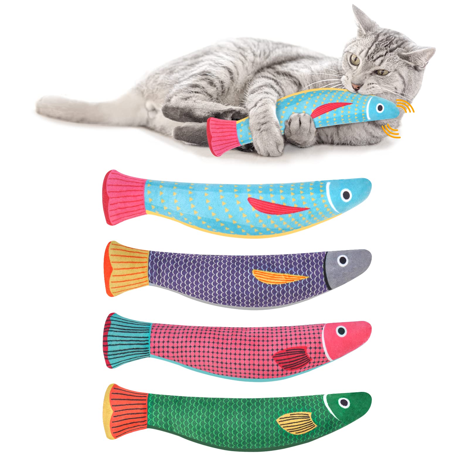 Jouet WONOWPA ensemble pour chats avec herbe à chat, prêt à jouer.