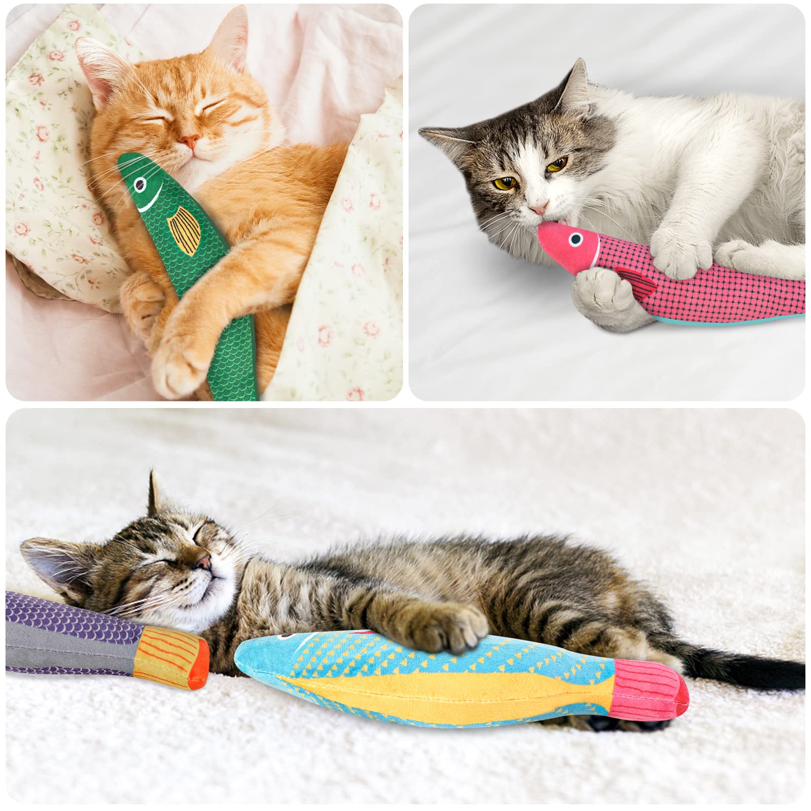 Jouets WONOWPA à herbe à chat, idéal pour un jeu varié.