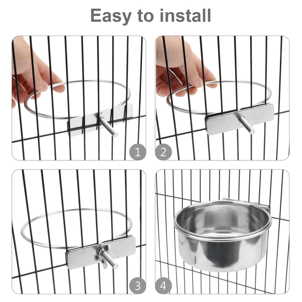 Wontee ensemble de 2 bols inox, pratique pour alimentation et hydratation.