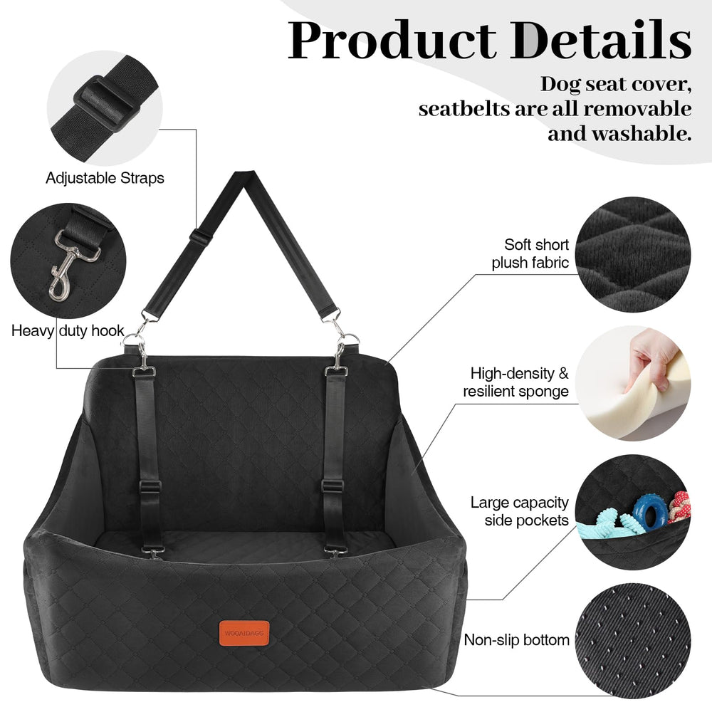 Wooaidagg Coussin mémoire 4'' – soutien doux pour chien en déplacement.