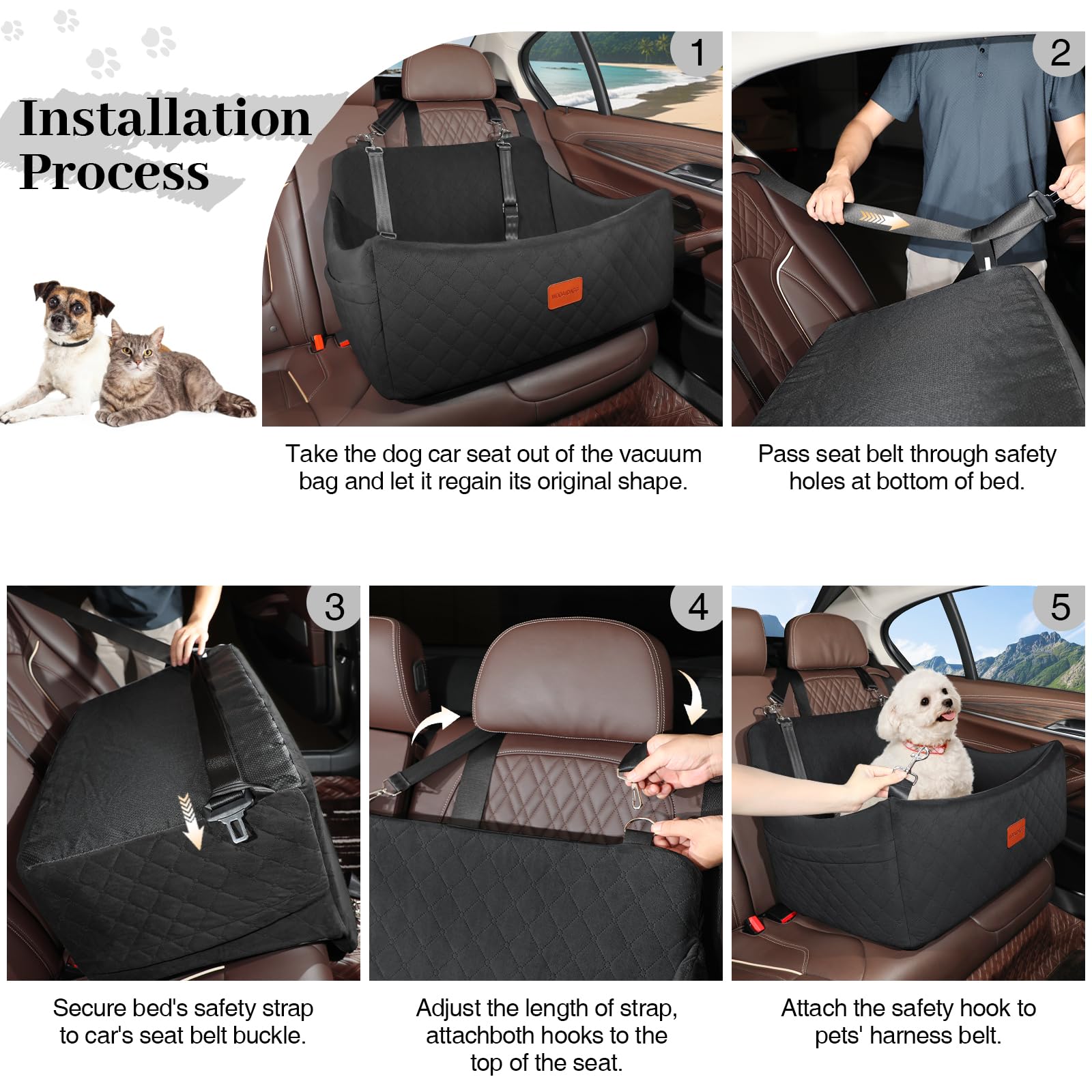 Wooaidagg Poches latérales – rangements pratiques pour essentiels lors des voyages.