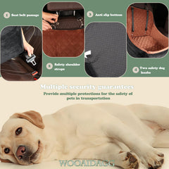 Wooaidagg siege-chien securite-sangles-ajustables assure un maintien fiable.