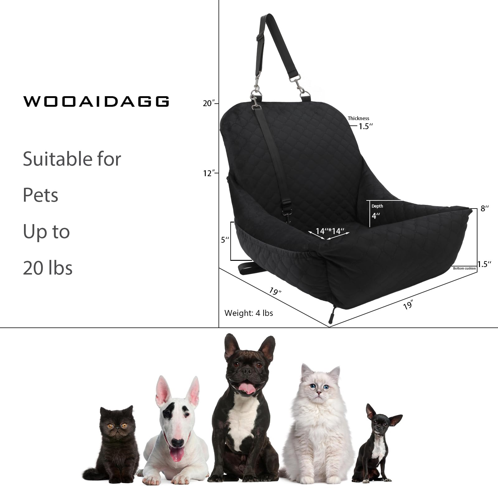 Wooaidagg-tissu-peluche-court-doux: texture agréable pour les voyages.