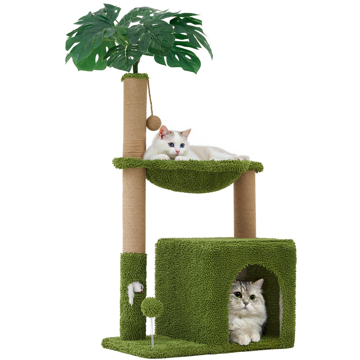 Woochpet arbre-chat 37 pouces: condo en hauteur pour observation et repos.