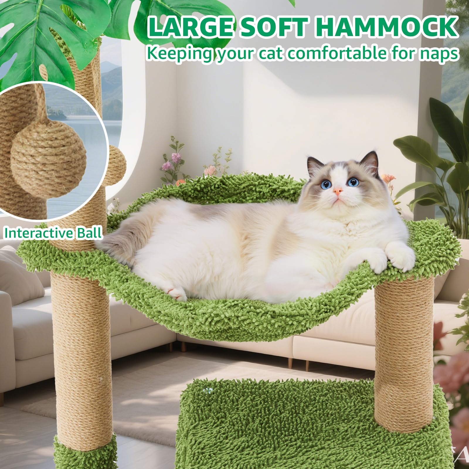 Woochpet hamac doux: espace de repos confortable pour chats adultes et chatons.